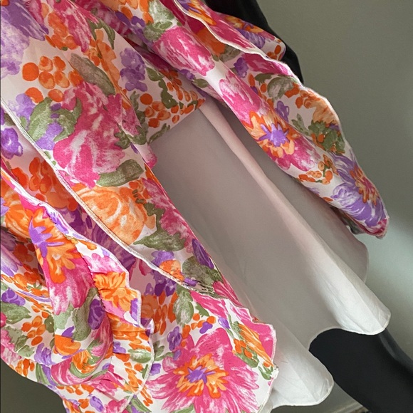 PRETTYGARDEN Floral Multicolored V-Neck Peep Hole Dress - Picture 10 of 12